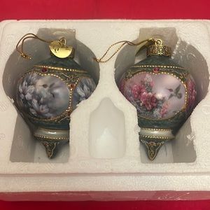 Hummingbirds Ornaments. Set of 2. Mint Condition
